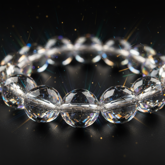 Brilliant Faceted Clear Crystal Bracelet
